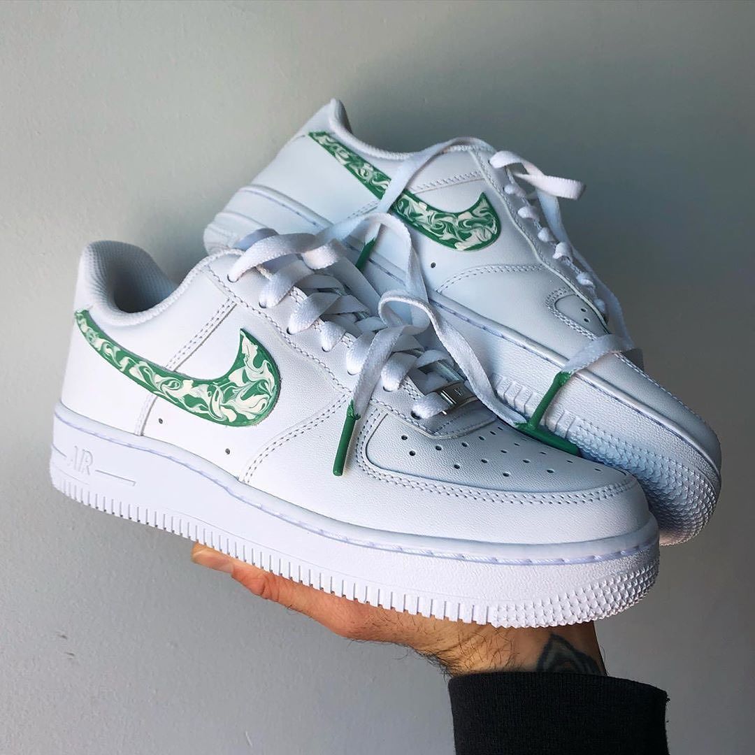 Marble Pattern Green Custom Air Force 1