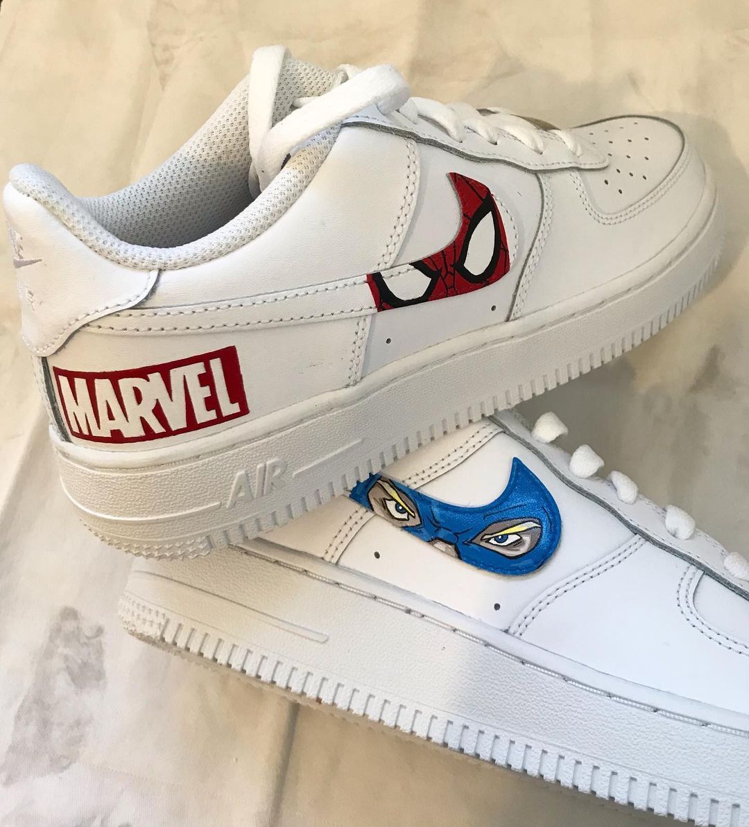 Marvel Spider - Man Theme Red Blue Custom Air Force 1