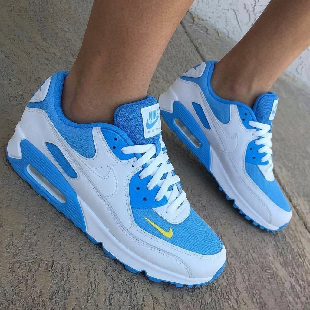 Mesh White Baby Blue Custom Nike Air Max 90