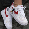 Mickey Splatter White Red Custom Air Force 1