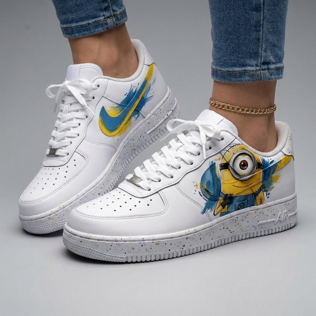 Minion Yellow Blue Custom Air Force 1