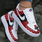 Minnie Mouse Polka Dots Red Black Custom Air Force 1