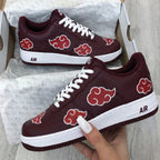 Naruto Clouds Maroon White Custom Air Force 1