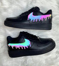 Neon Drip Black Custom Air Force 1