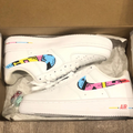 Neon Pattern Blue Pink Custom Air Force 1