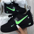 Neon Swoosh Black Custom Air Force 1