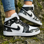 Nightmare Before Christmas Black White Custom Air Jordan 1