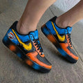 OKC Basketball Team Cartoon Blue Orange Custom Air Force 1
