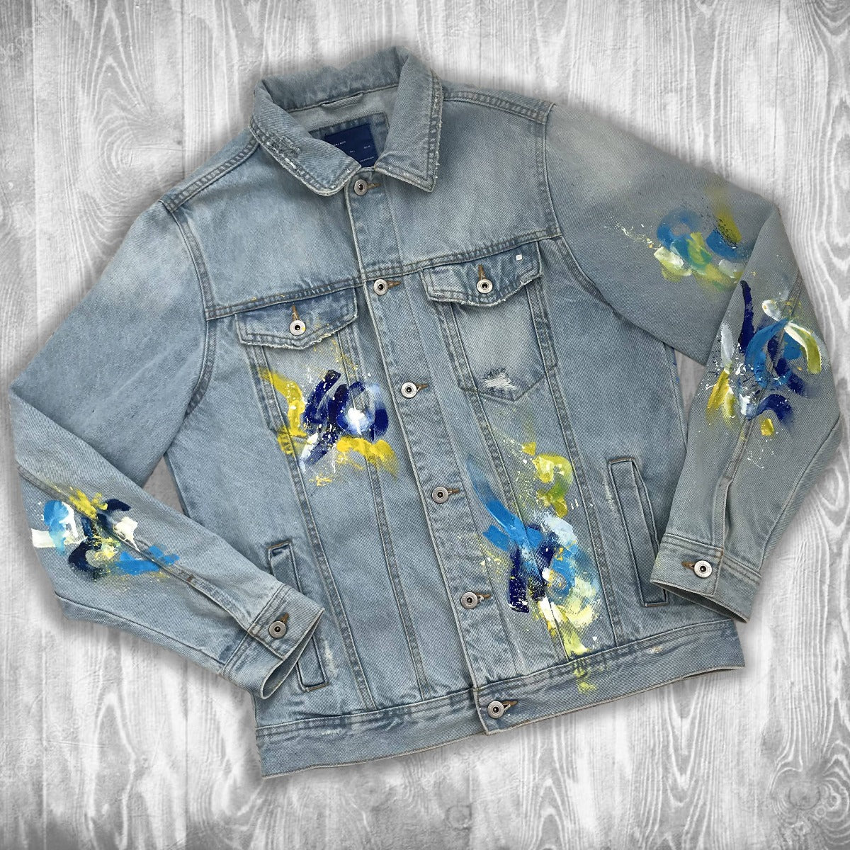 Starry Night Custom Hand Painted Denim Jacket