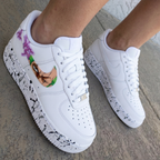One Piece Purple Smoke Black Gray Splatter Custom Air Force 1