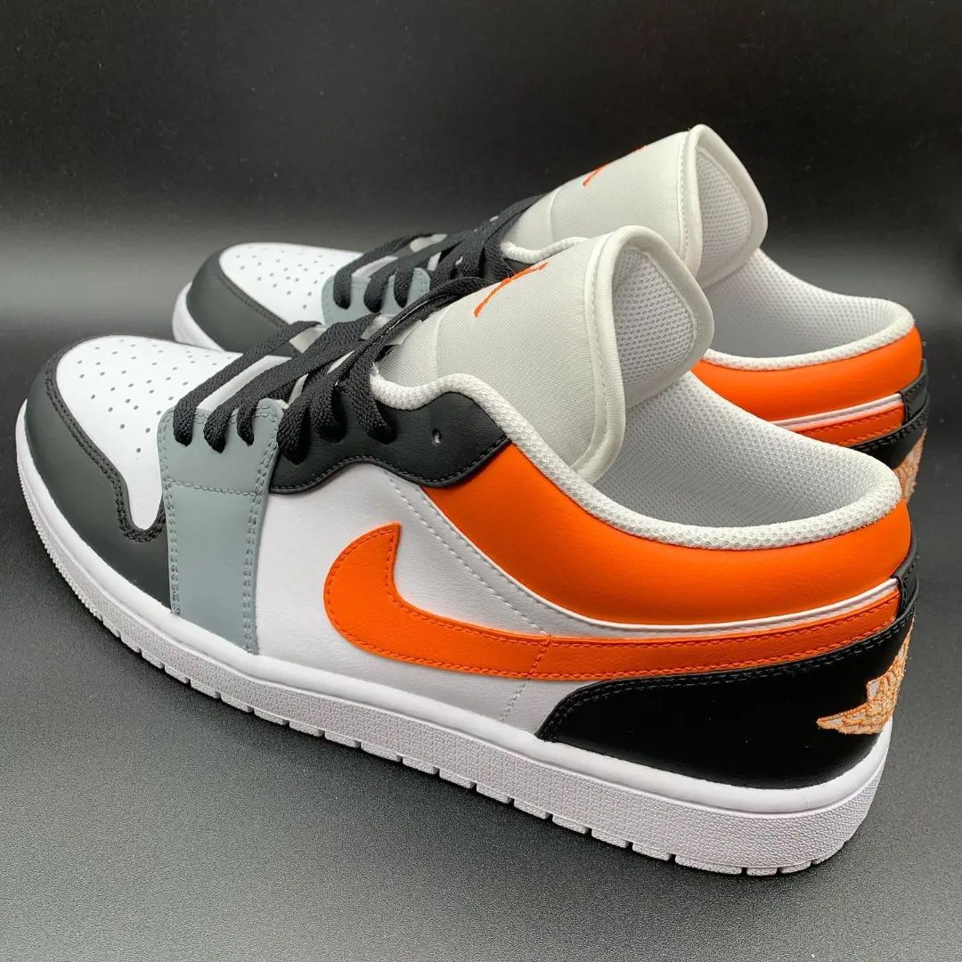 Orange Black Custom Air Jordan 1