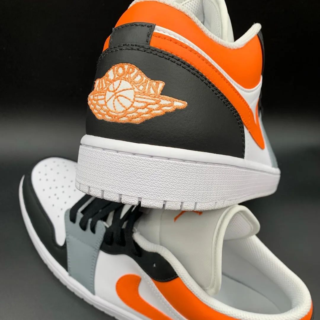 Orange Black Custom Air Jordan 1
