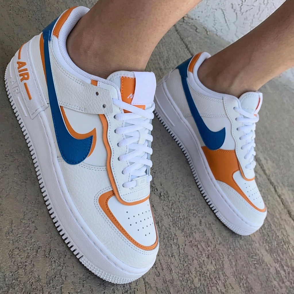 Orange Blue Custom Air Force 1 Shadow