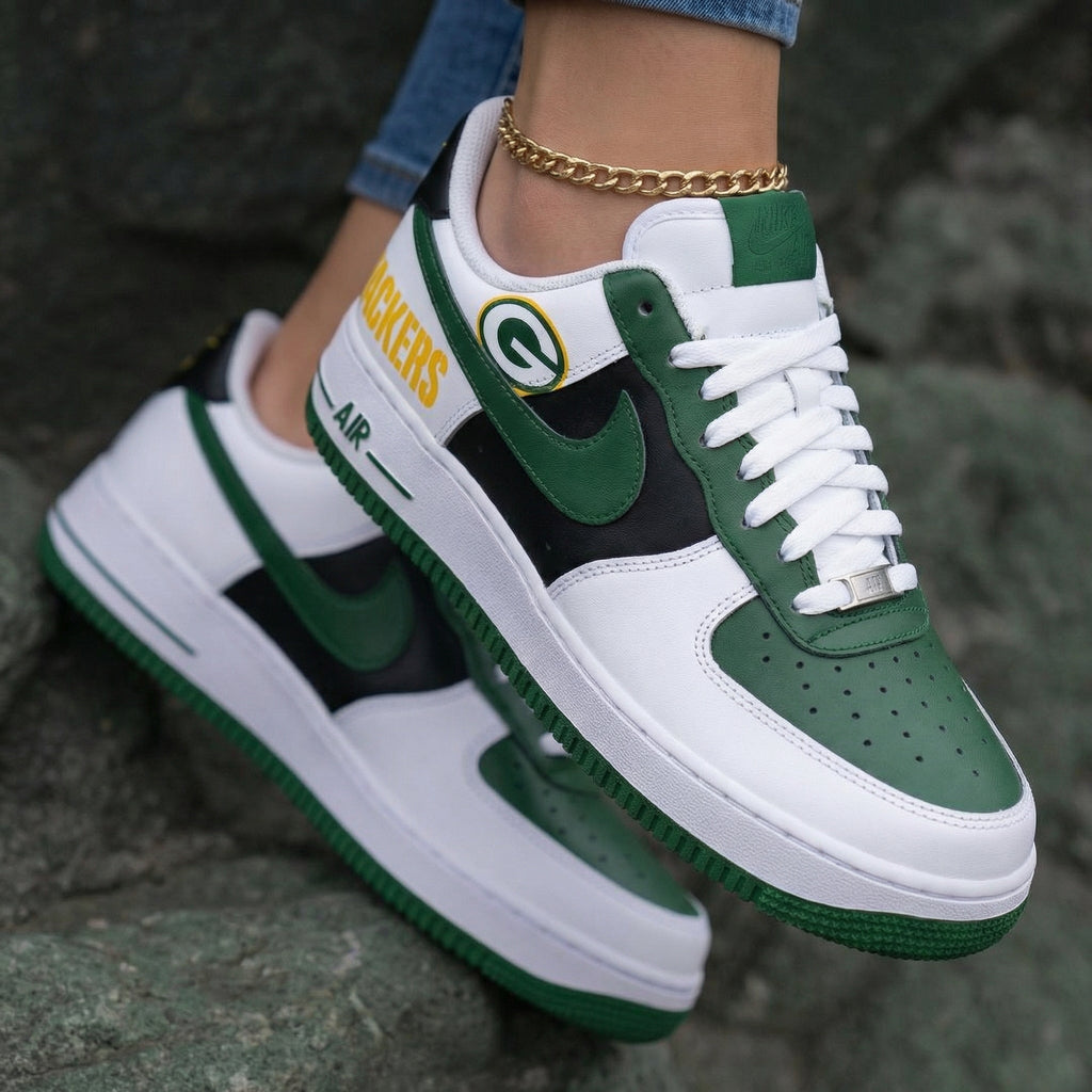 Packers Green Black Custom Air Force 1