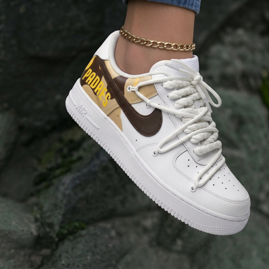 Padres Brown Tan Custom Air Force 1