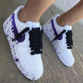Paint Drip & Splatter Purple & Black Custom Air Force 1