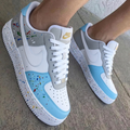 Paint Splatter Baby Blue Grey Custom Air Force 1