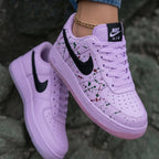 Paint Splatter Green Burgundy Light Purple Custom Air Force 1