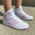 Paisley Baby Pink Lilac Custom Air Jordan 1
