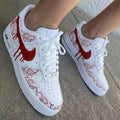 Paisley Pattern Red Pink Custom Air Force 1