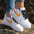 Palm Trees Birds Speckled Orange Black Custom Air Force 1
