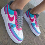 Palms Pink Baby Blue Purple Custom Air Force 1