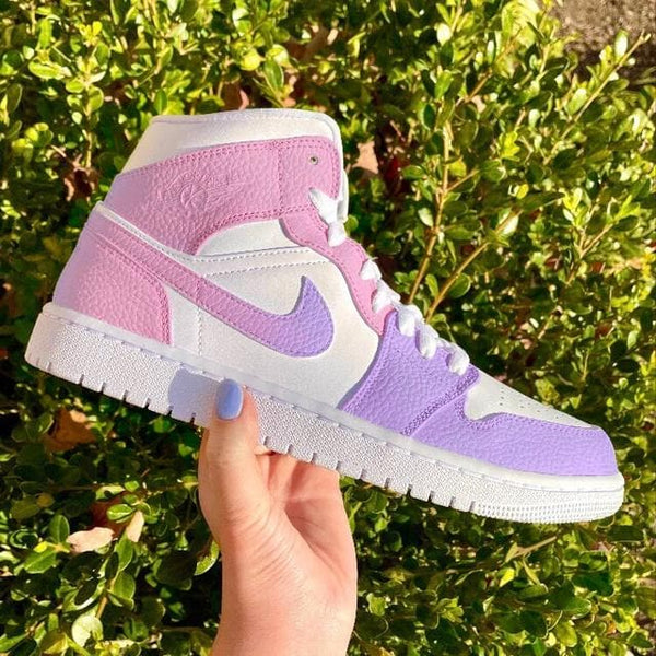 Pastel Pink Purple Custom Air Jordan 1