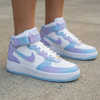 Pastel Purple Baby Blue Custom Air Force 1