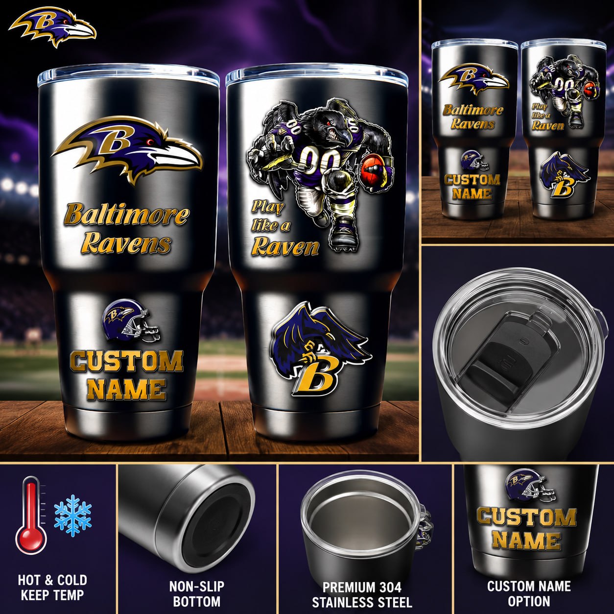 Baltimore Ravens | PREMIUM TUMBLER TD