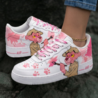 Pink Panther Paw Prints White Baby Pink Custom Air Force 1