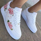 Pink Roses LV Logo Pink Custom Air Force 1