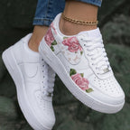 Pink Roses LV Logo Pink Custom Air Force 1