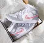 Gray Pink LV Custom Air Jordan 1