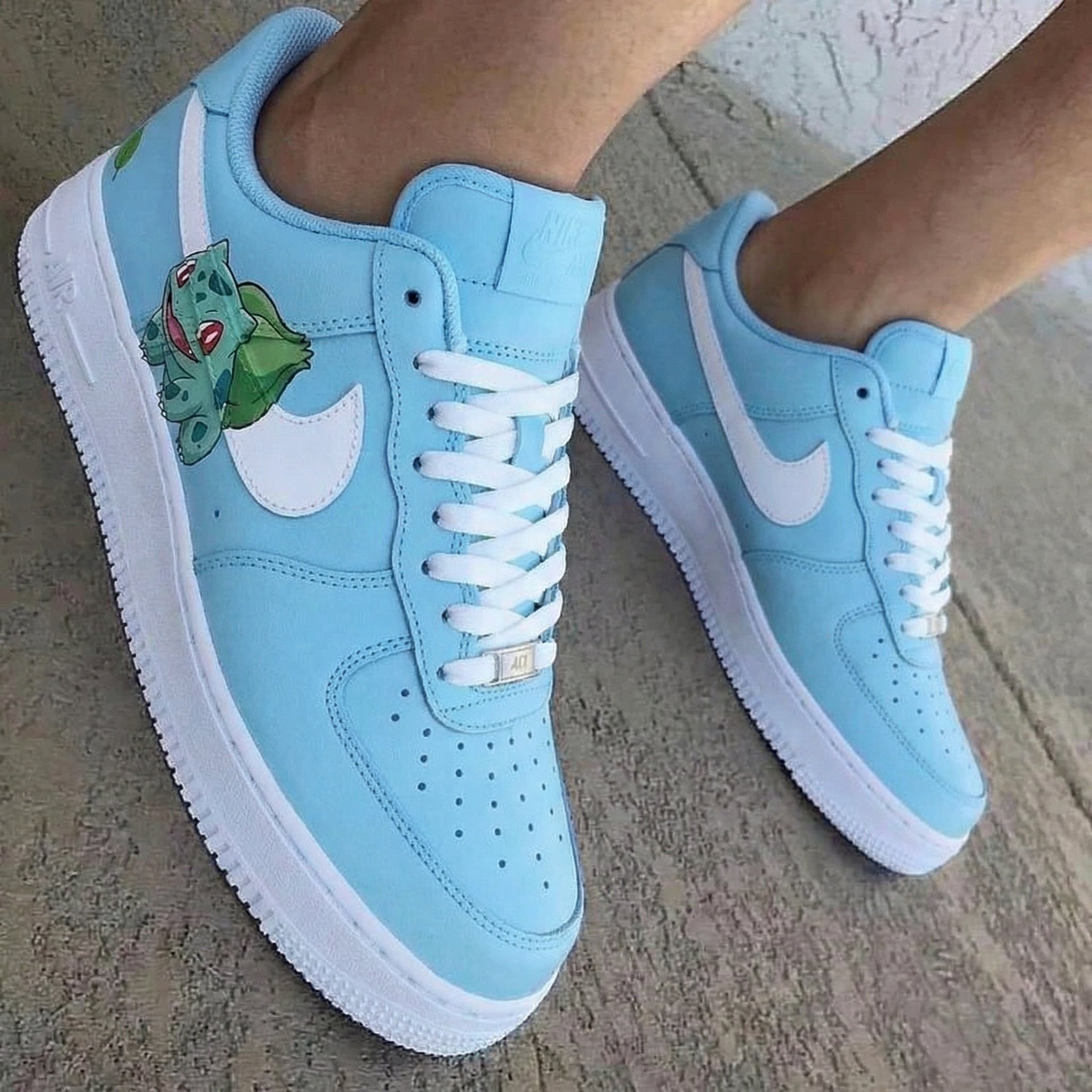 Pokemon Bulbasaur Baby Blue Custom Air Force 1