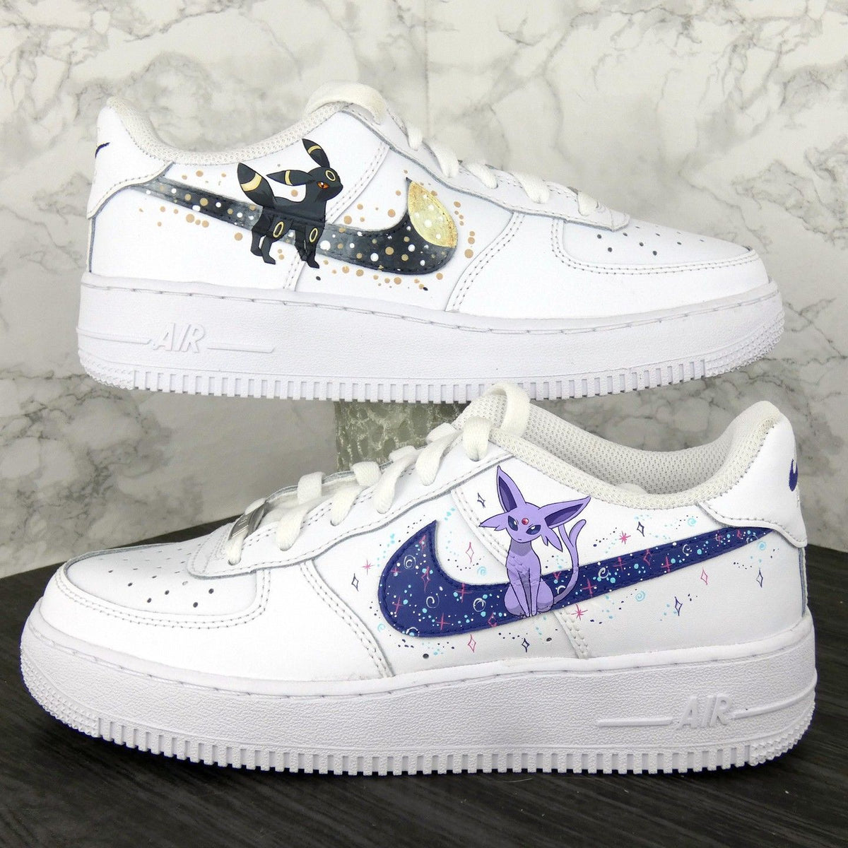 Pokemon Themed Purple Black Custom Air Force 1