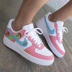 Powerpuff Girls Cartoon Baby Pink Blue Green Custom Air Force 1