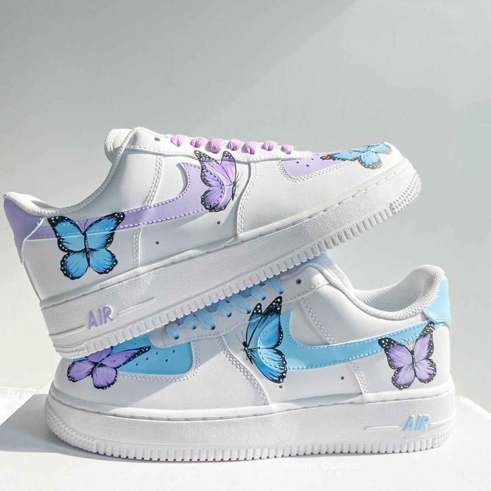 Purple Blue Butterfly Custom Air Force 1