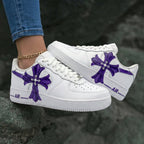Purple Cross White Purple Custom Air Force 1