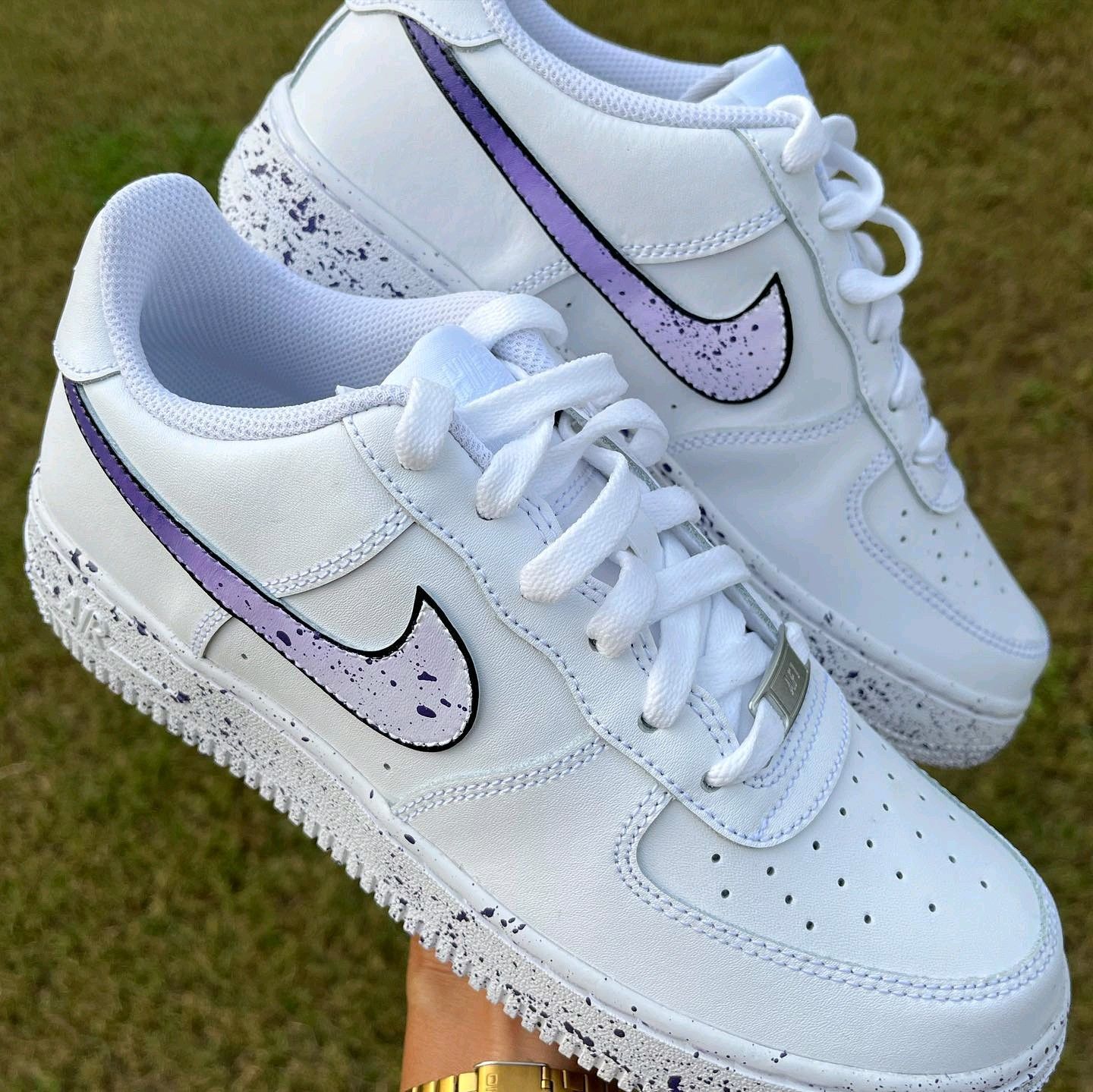 Purple Splatter Pattern Lilac Custom Air Force 1