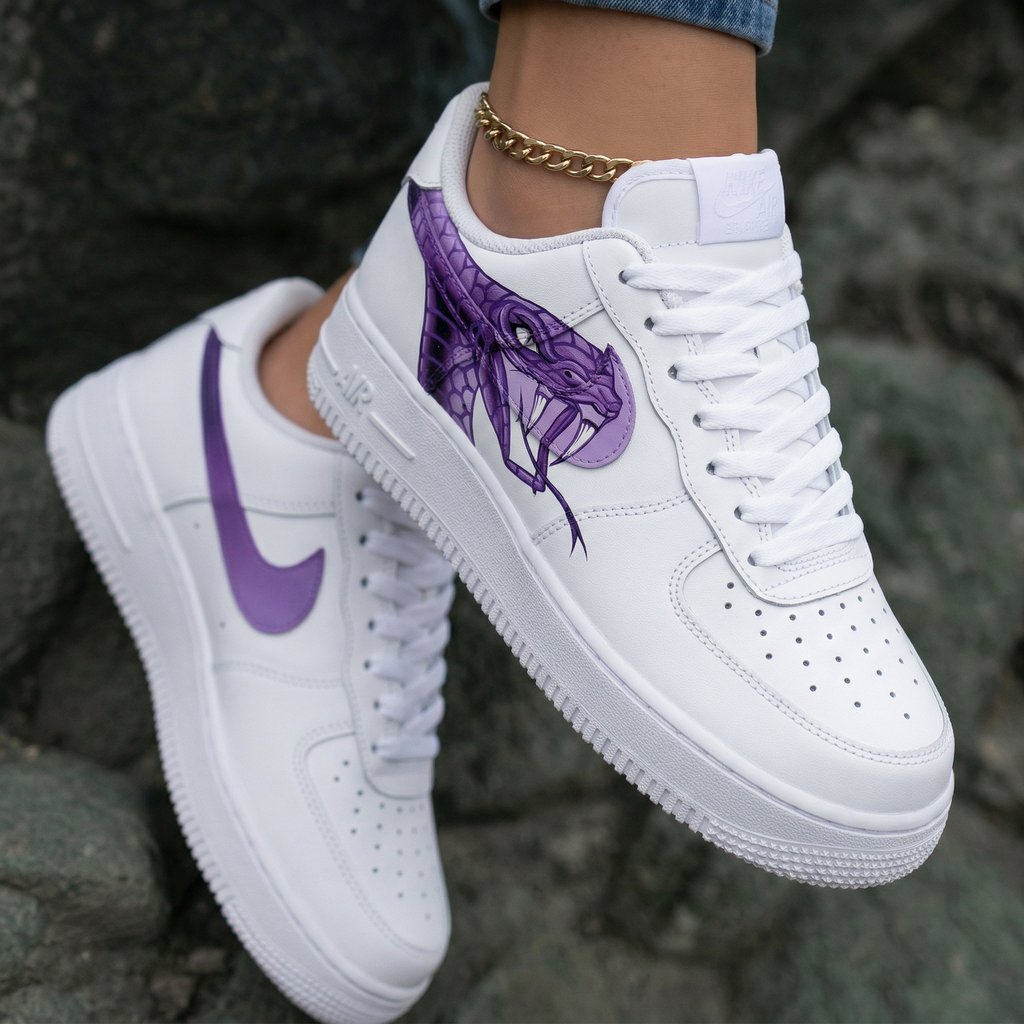 Purple Viper White Purple Custom Air Force 1