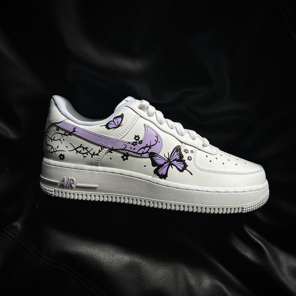 Purple Butterfly Thorns Custom Air Force 1
