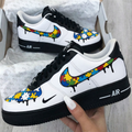 Puzzle Pattern Black Custom Air Force 1