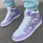 Puzzle Pattern Lilac White Custom Air Jordan 1