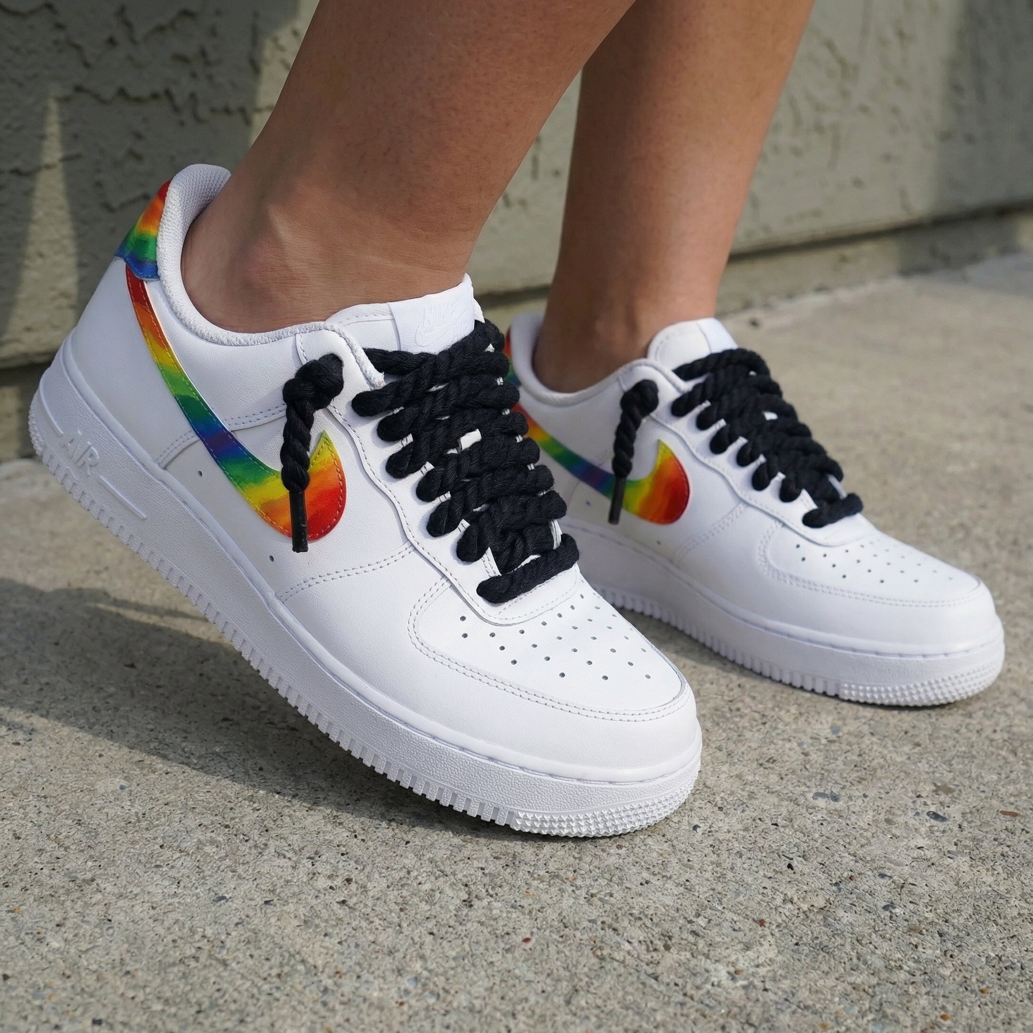 Rainbow Black Custom Air Force 1