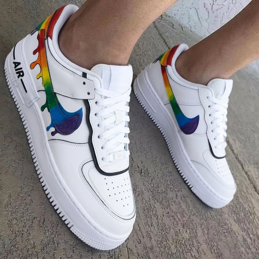Rainbow Splash Rainbow Custom Air Force 1