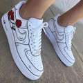 Red Roses Black Outline Custom Air Force 1