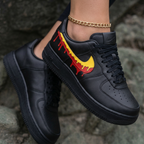 Red Yellow Drip Black Custom Air Force 1