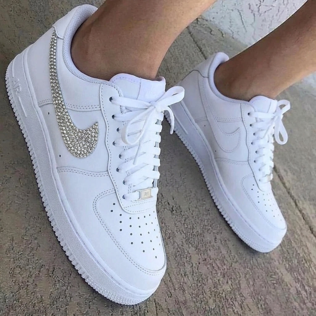 Rhinestone Custom Air Force 1 Weeding Shoes