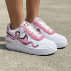 Ribbon Design Baby Pink Custom Air Force 1