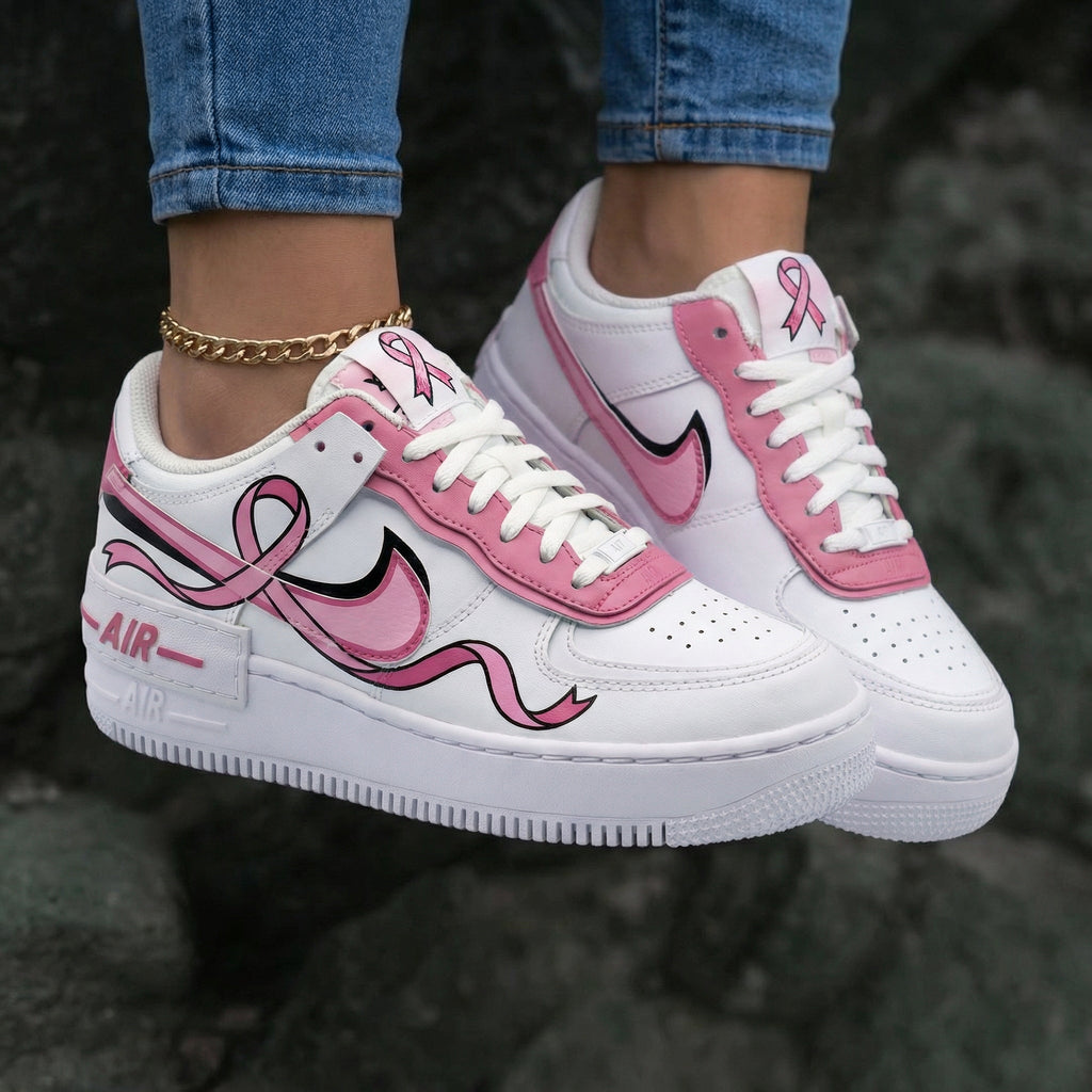 Ribbon Design Baby Pink Custom Air Force 1